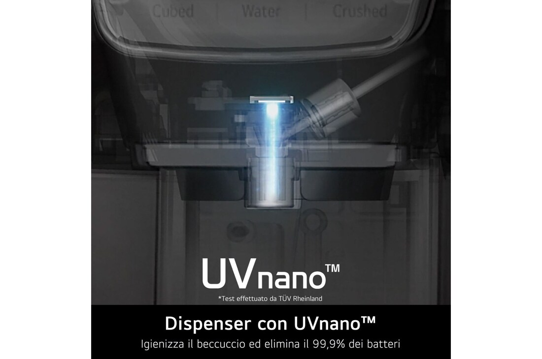 Dispenser con UVnano frigorifero GSLE91EVAB